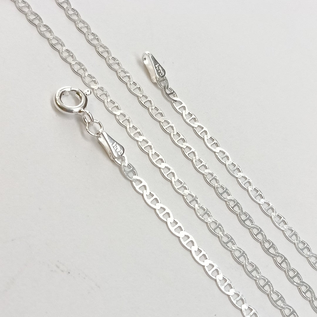 CADENA TEJIDO GUCHI PLATA .925 55 CM 3.4 GR (NUEVO)