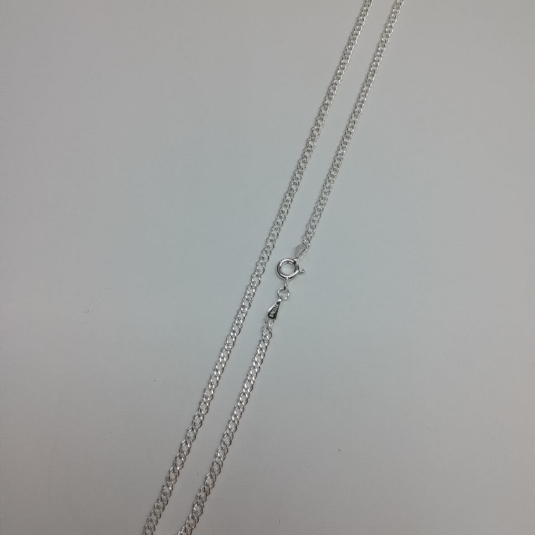 CADENA TEJIDO ESLABONES PLATA .925 55 CM 4.2 GR (NUEVO)
