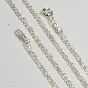 CADENA TEJIDO ESLABONES PLATA .925 55 CM 3.9 GR (NUEVO)