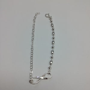 PULSERA TEJIDO INFINITO PLATA .925 18 CM 2.4 GR (NUEVO)