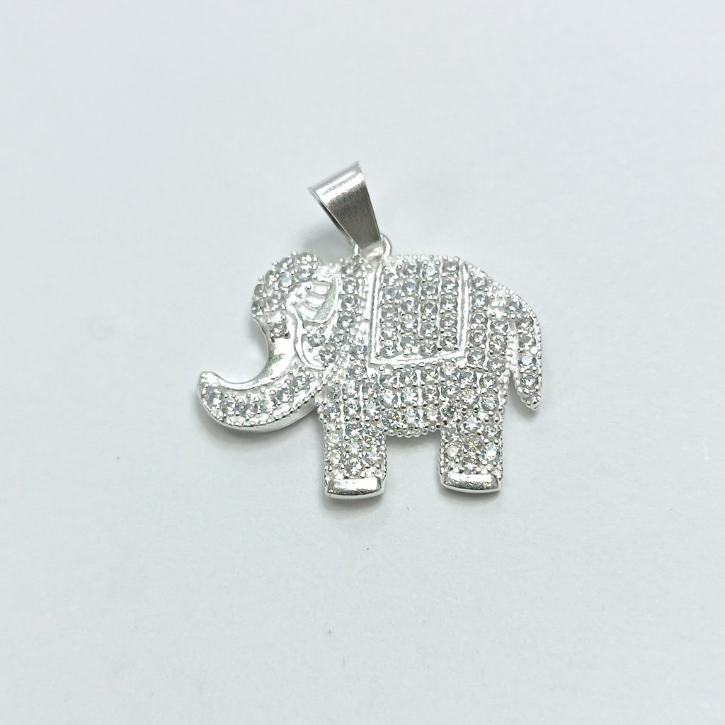 DIJE ELEFANTE C/CIRCONIAS PLATA .925 5.4 GR (NUEVO)