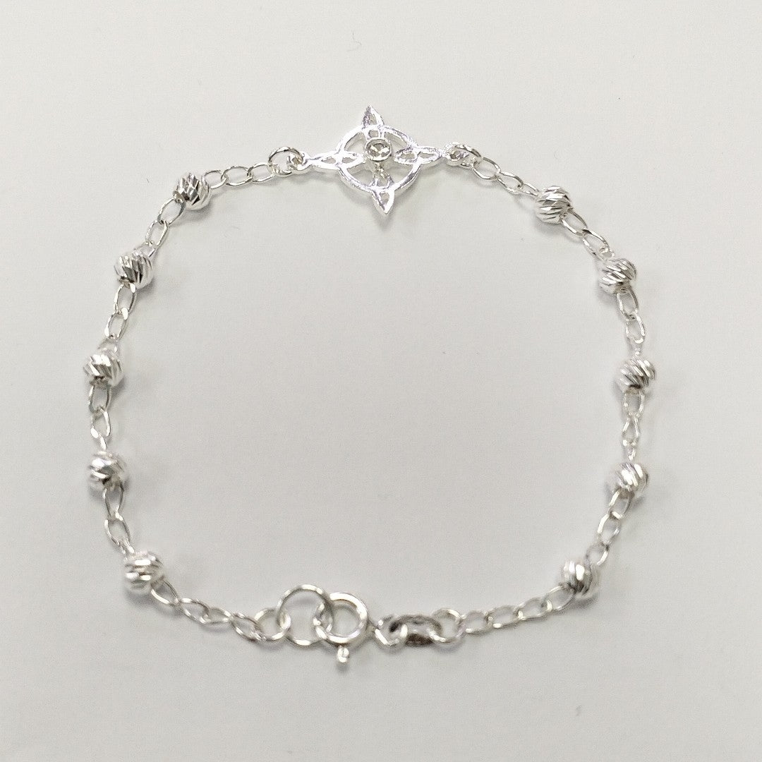 PULSERA TEJIDO ESPECIAL PLATA .925 18 CM 2.8 GR (NUEVO)