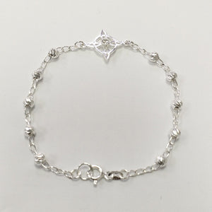 PULSERA TEJIDO ESPECIAL PLATA .925 18 CM 2.8 GR (NUEVO)