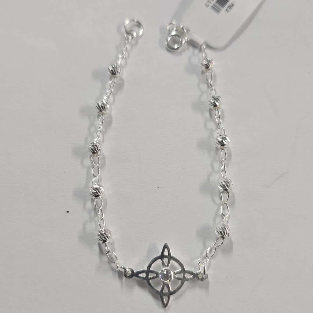 PULSERA TEJIDO ESPECIAL PLATA .925 18 CM 2.9 GR (NUEVO)