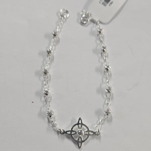 PULSERA TEJIDO ESPECIAL PLATA .925 18 CM 2.9 GR (NUEVO)