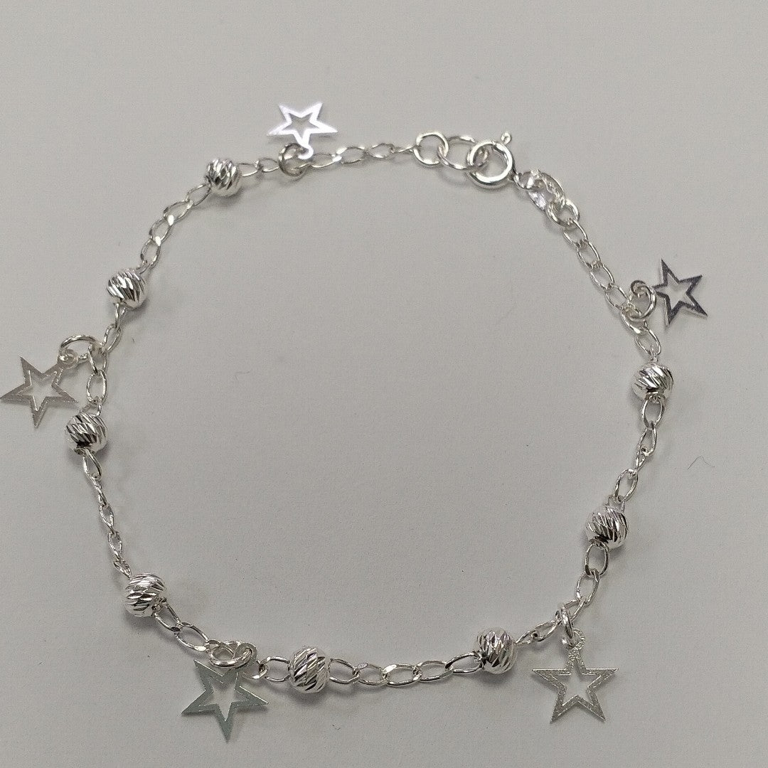 PULSERA TEJIDO ESPECIAL PLATA .925 18 CM 2.7 GR (NUEVO)