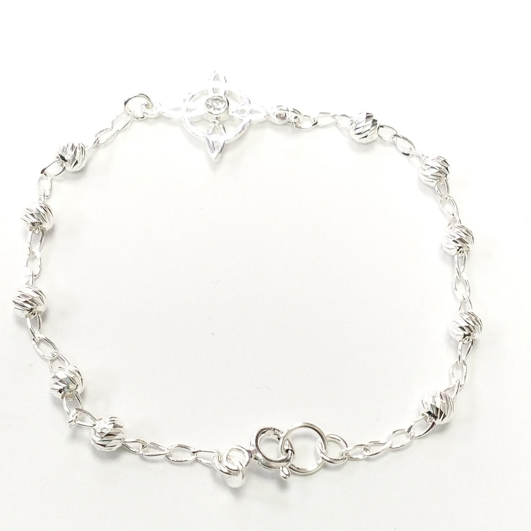 PULSERA TEJIDO ESPECIAL PLATA .925 18 CM 2.8 GR (NUEVO)