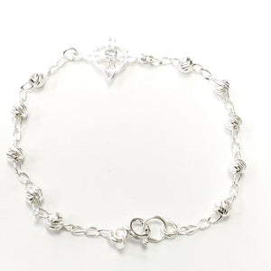 PULSERA TEJIDO ESPECIAL PLATA .925 18 CM 2.8 GR (NUEVO)