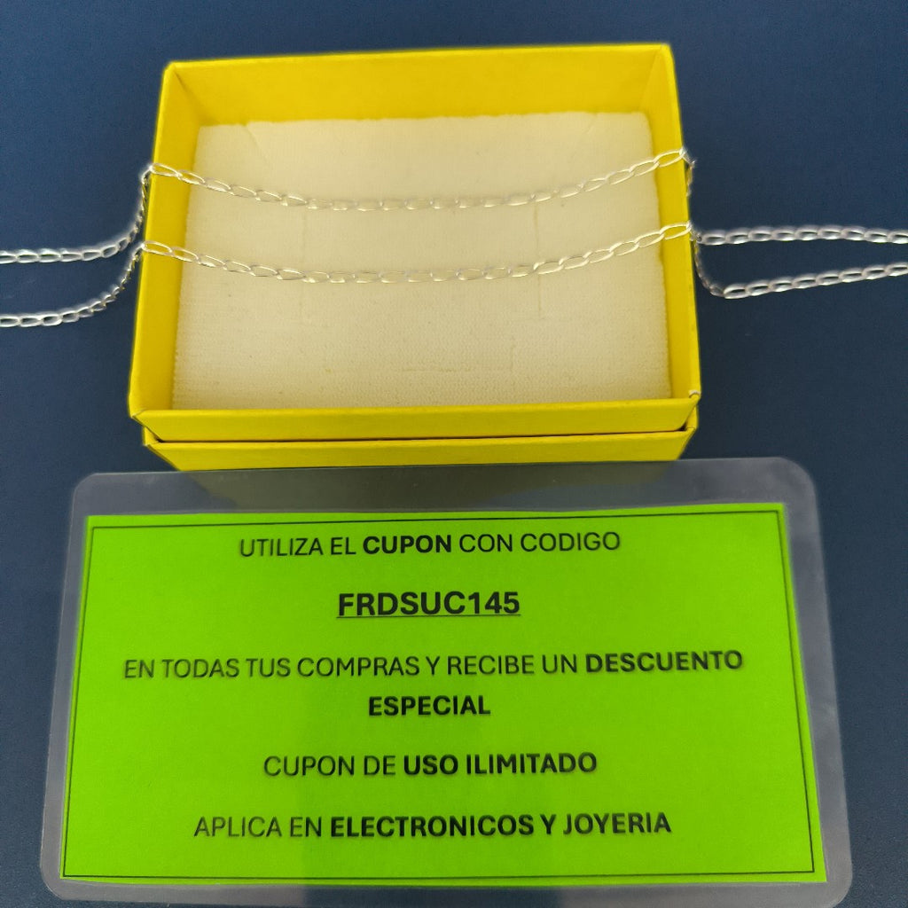 CADENA TEJIDO ESLABONES PLATA .925 55 CM 2.6 GR (NUEVO)