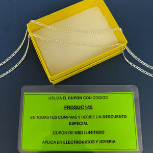 CADENA TEJIDO ESLABONES PLATA .925 55 CM 3.8 GR (NUEVO)