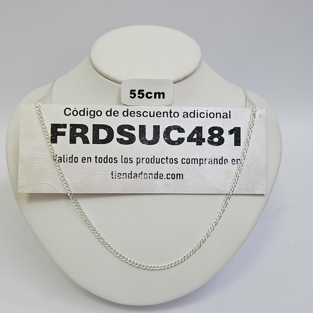 CADENA TEJIDO ESLABONES PLATA .925 55 CM 3.9 GR (NUEVO)