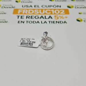 PAR ARRACADAS FACETADAS PLATA .925 3.4 GR (NUEVO)