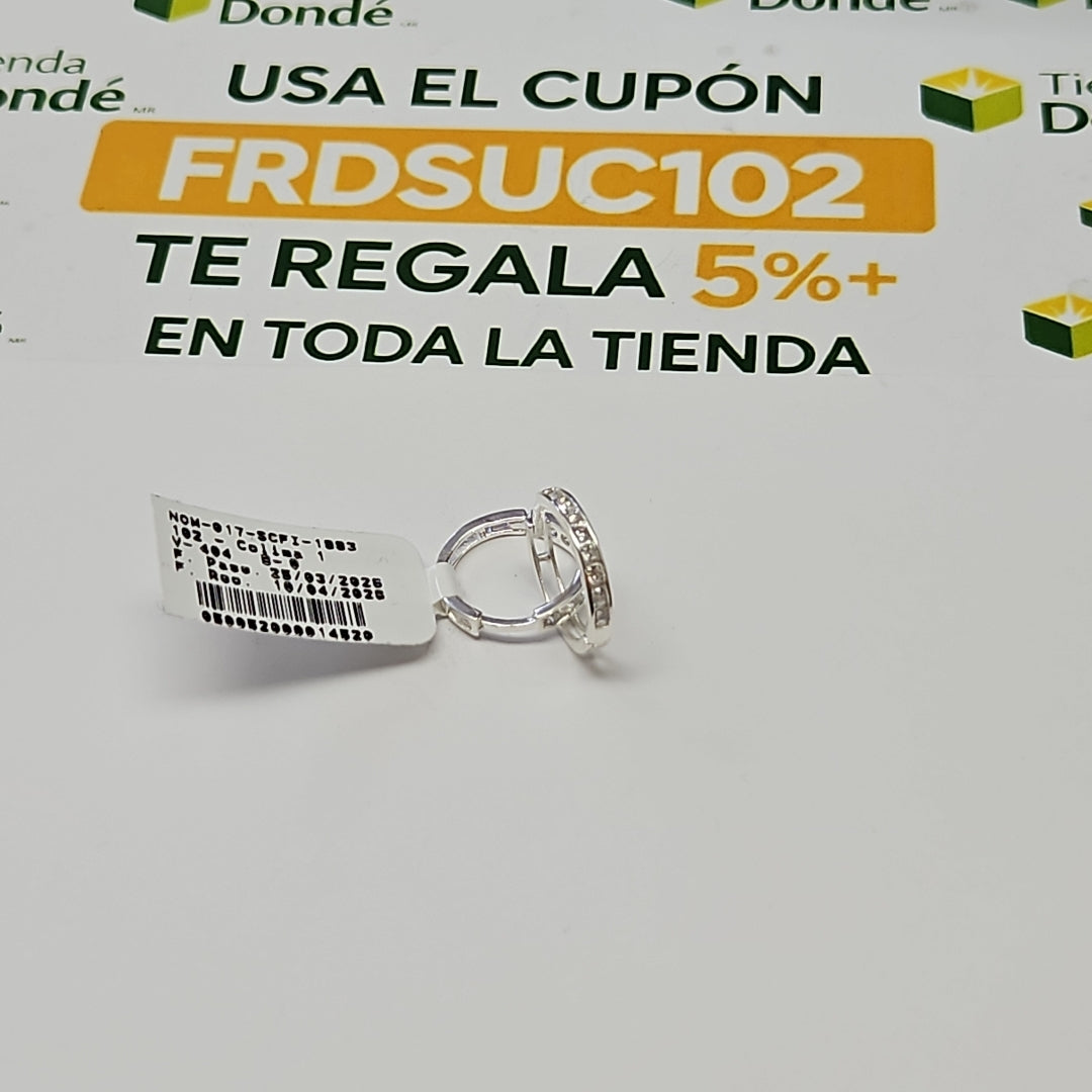 ARRACADAS C/CIRCONIAS PLATA .925 2.1 GR (NUEVO)