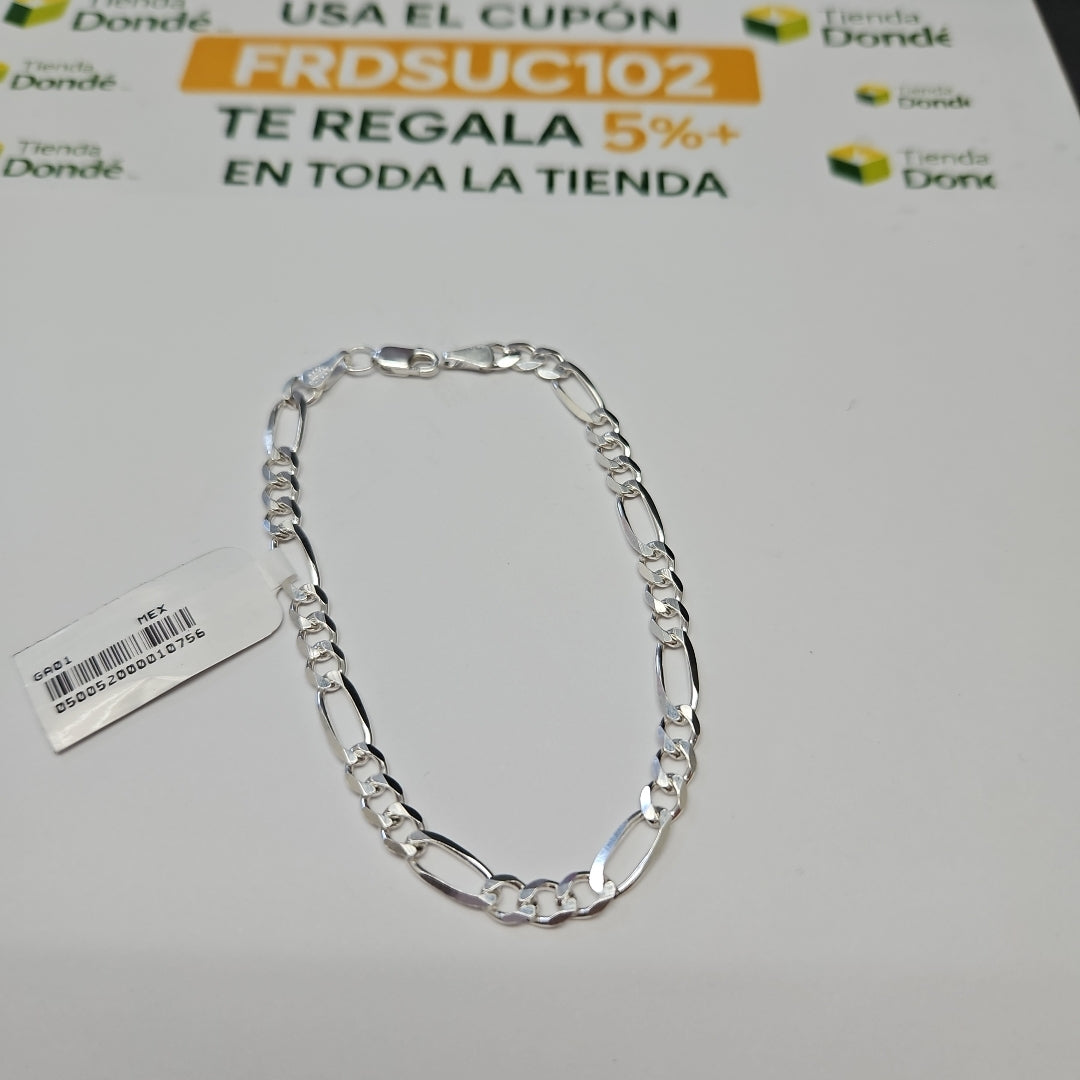 PULSERA TEJIDO 3X1 PLATA .925 18 CM 5.8 GR (NUEVO)