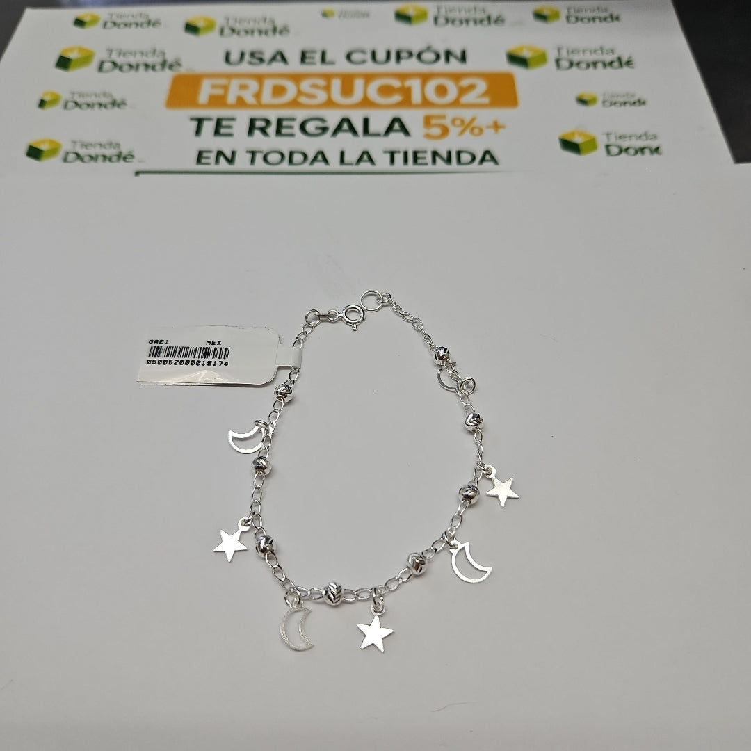 PULSERA TEJIDO TEJIDO ESPECIAL PLATA .925 18 CM 3.1 GR (NUEVO)