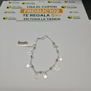 PULSERA TEJIDO TEJIDO ESPECIAL PLATA .925 18 CM 3.1 GR (NUEVO)