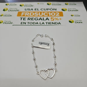 PULSERA TEJIDO TEJIDO ESPECIAL PLATA .925 18 CM 3.9 GR (NUEVO)
