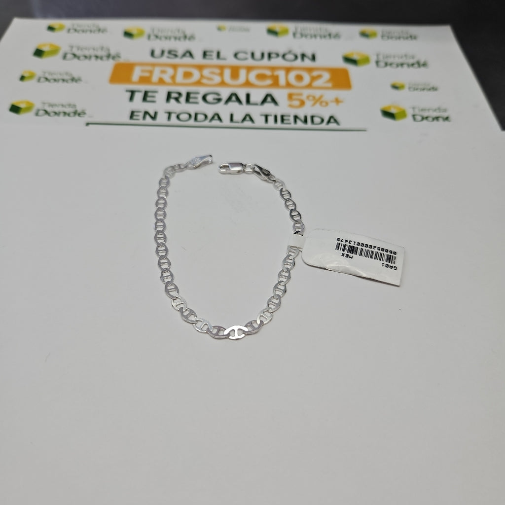 PULSERA TEJIDO GUCHI PLATA .925 18 CM 2.6 GR (NUEVO)