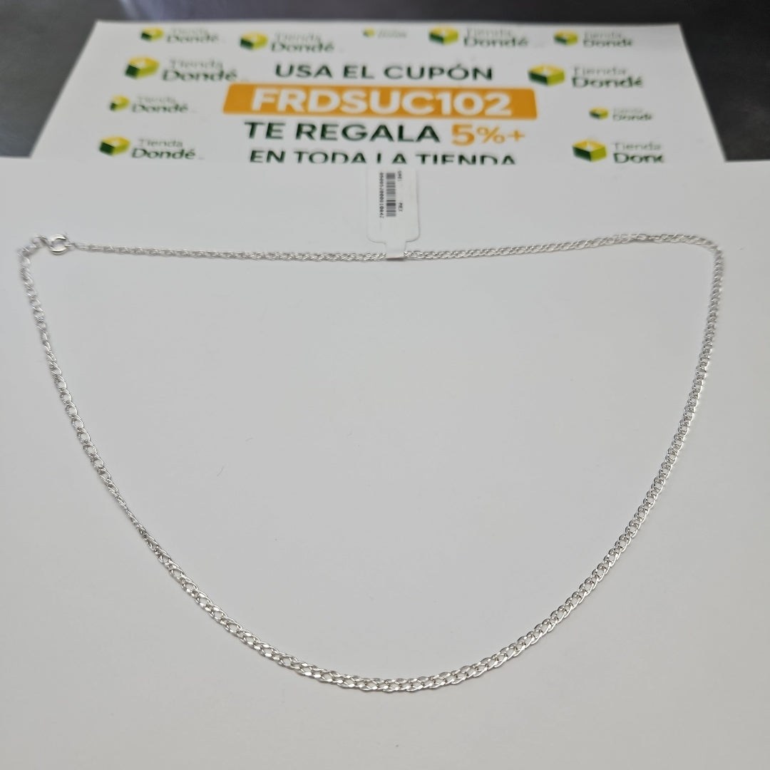 CADENA TEJIDO ESLABONES PLATA .925 50 CM 3.5 GR (NUEVO)