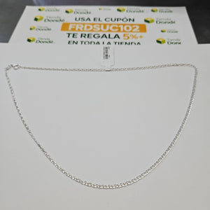 CADENA TEJIDO ESLABONES PLATA .925 50 CM 3.5 GR (NUEVO)