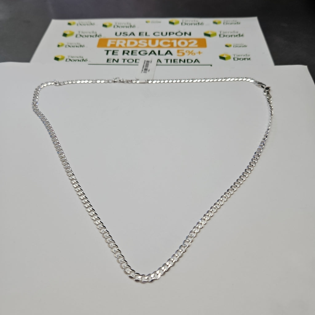 CADENA TEJIDO BARBADO PLATA .925 55 CM 11.9 GR (NUEVO)