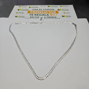 CADENA TEJIDO BARBADO PLATA .925 55 CM 11.9 GR (NUEVO)