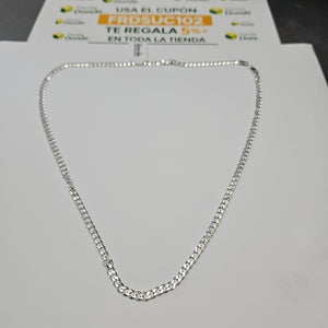 CADENA TEJIDO BARBADO PLATA .925 55 CM 12.9 GR (NUEVO)