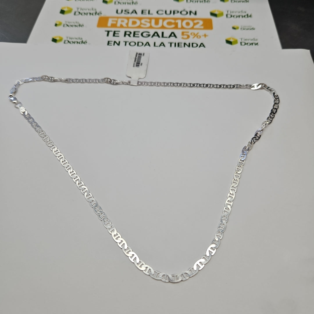 CADENA TEJIDO GUCHI PLATA .925 55 CM 12.7 GR (NUEVO)