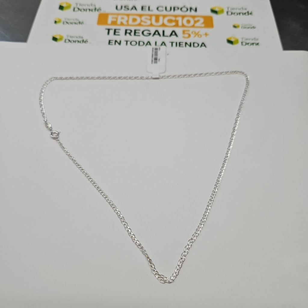CADENA TEJIDO ESLABONES PLATA .925 50 CM 3.5 GR (NUEVO)