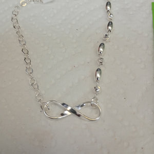 PULSERA TEJIDO INFINITO PLATA .925 18 CM 2.3 GR (NUEVO)