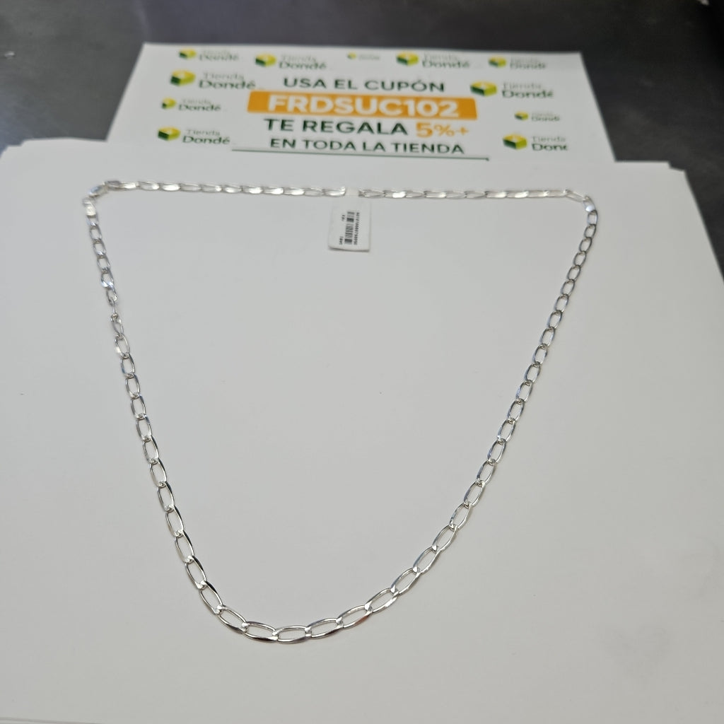 CADENA TEJIDO ESLABONES PLATA .925 60 CM 10.5 GR (NUEVO)