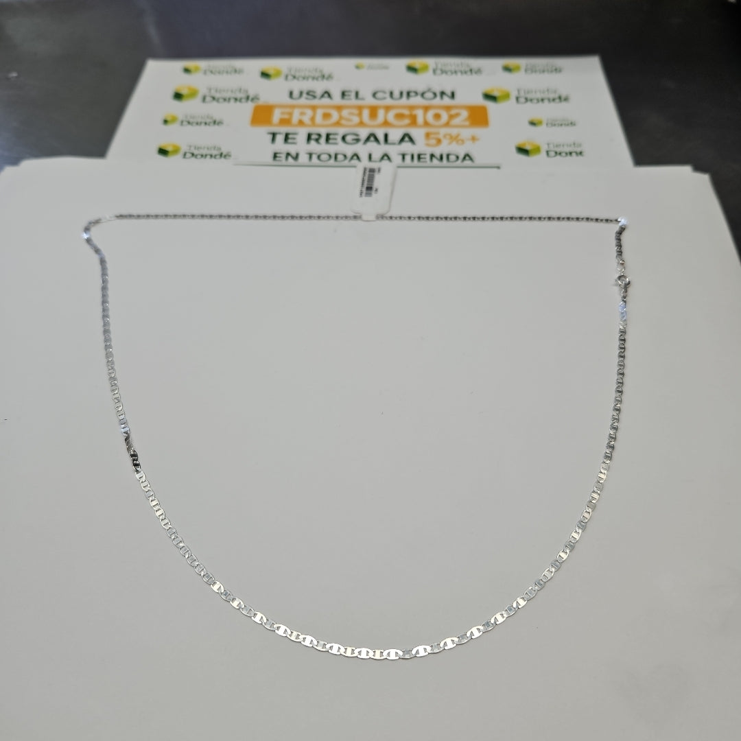 CADENA TEJIDO ESPEJO PLATA .925 60 CM 4.3 GR (NUEVO)