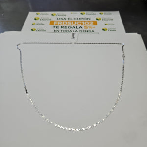 CADENA TEJIDO ESPEJO PLATA .925 60 CM 4.3 GR (NUEVO)
