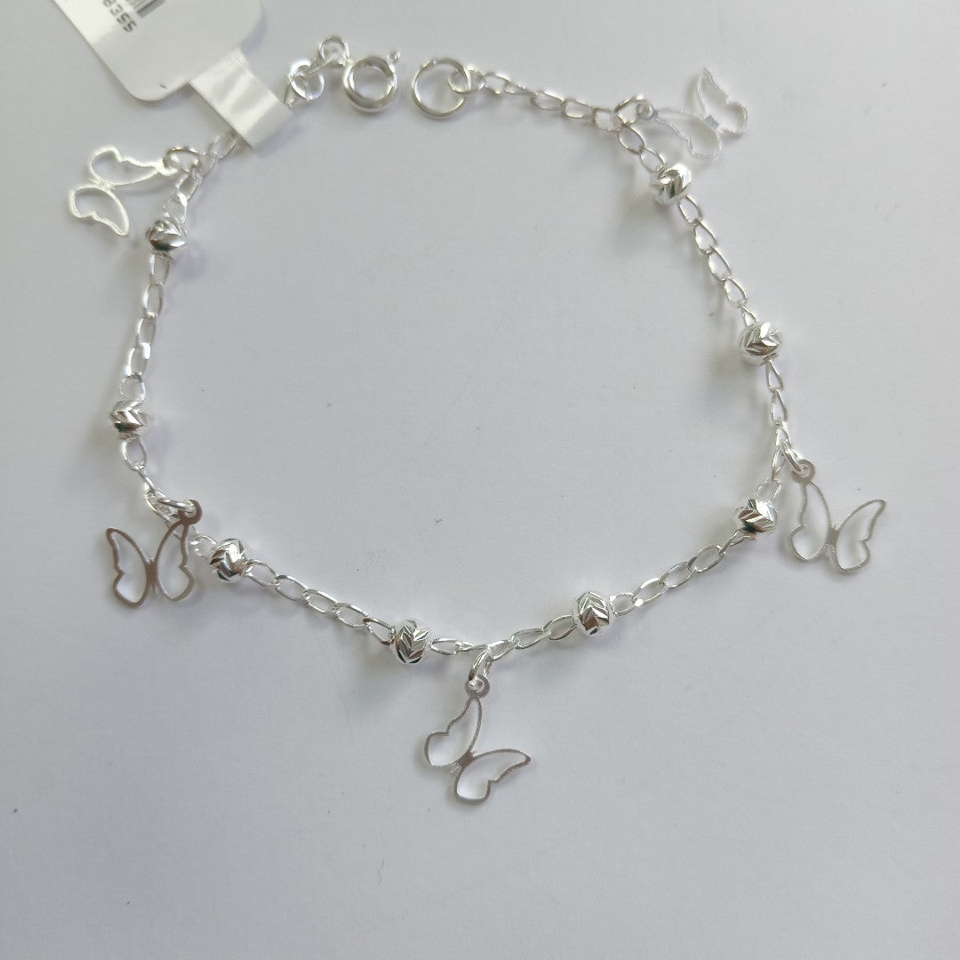 PULSERA TEJIDO ESPECIAL PLATA .925 18 CM 2.8 GR (NUEVO)