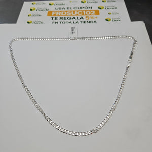 CADENA TEJIDO BARBADO PLATA .925 60 CM 12.8 GR (NUEVO)