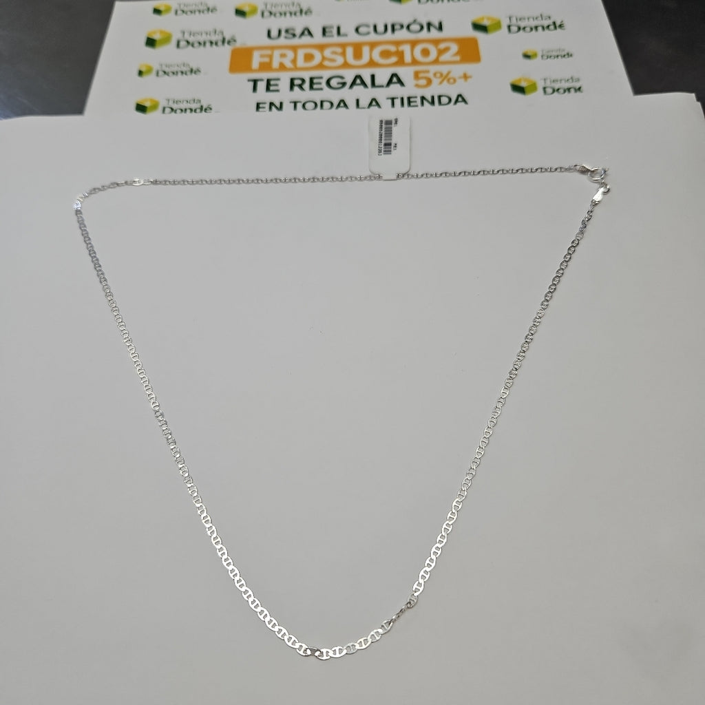 CADENA TEJIDO GUCHI PLATA .925 55 CM 3.4 GR (NUEVO)