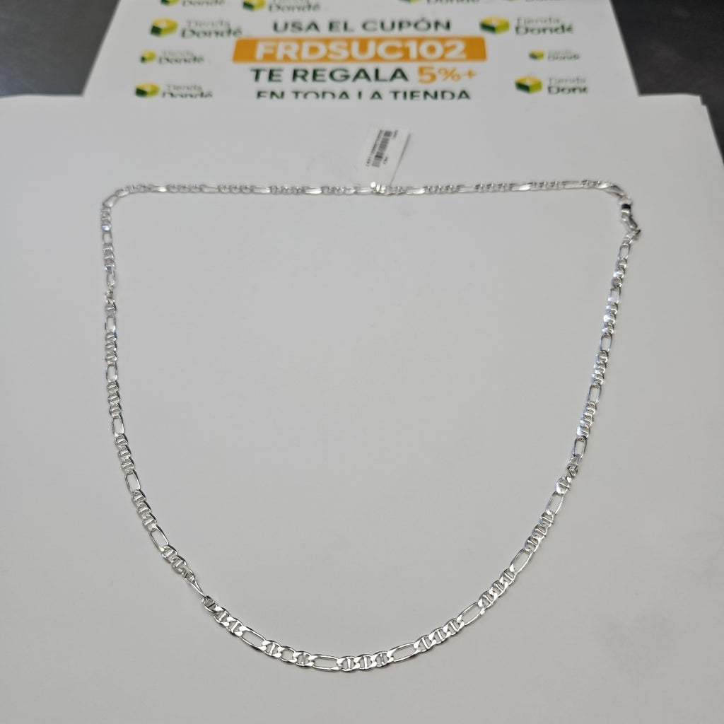 CADENA TEJIDO MARINERO PLATA .925 55 CM 7.8 GR (NUEVO)