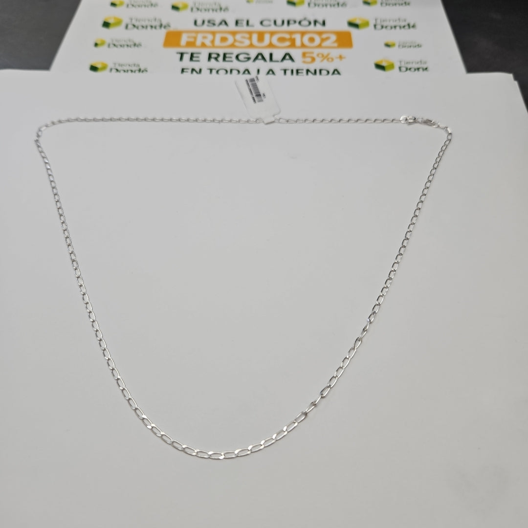 CADENA TEJIDO ESLABONES PLATA .925 55 CM 2.9 GR (NUEVO)