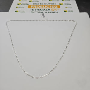 CADENA TEJIDO ESLABONES PLATA .925 55 CM 2.9 GR (NUEVO)