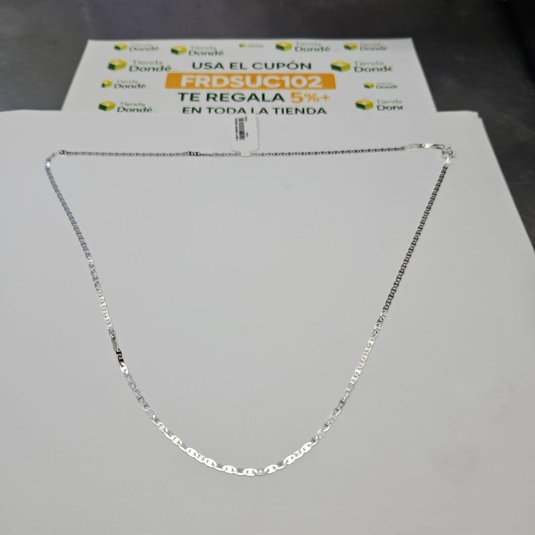 CADENA TEJIDO ESPEJO PLATA .925 60 CM 4.2 GR (NUEVO)