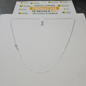 CADENA TEJIDO ESLABONES PLATA .925 60 CM 3.2 GR (NUEVO)