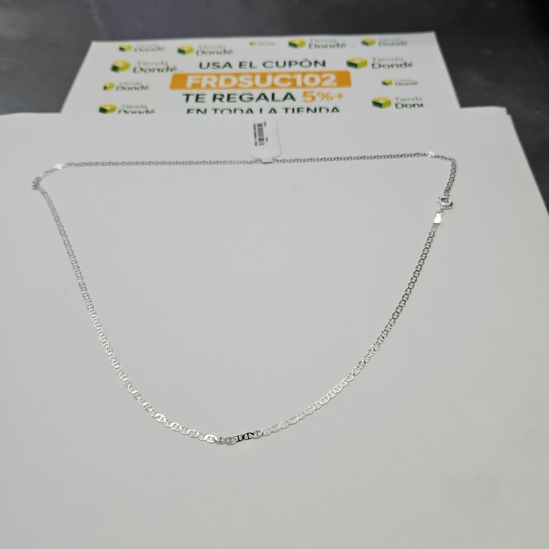 CADENA TEJIDO GUCHI PLATA .925 55 CM 3.3 GR (NUEVO)