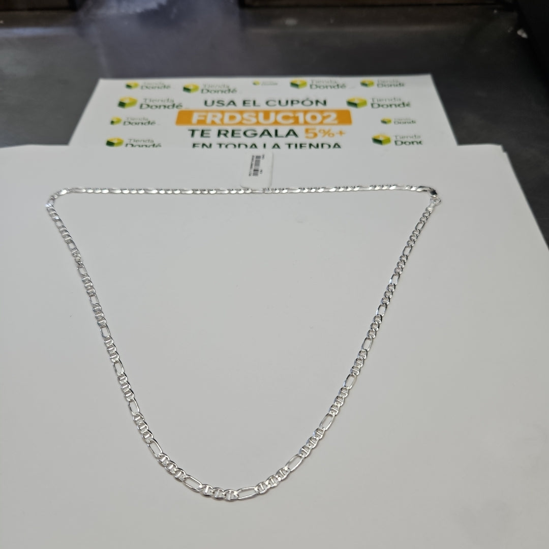 CADENA TEJIDO MARINERO PLATA .925 55 CM 8 GR (NUEVO)