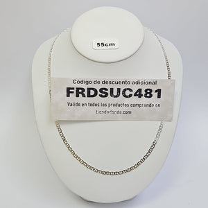 CADENA TEJIDO GUCHI PLATA .925 60 CM 9.4 GR (NUEVO)
