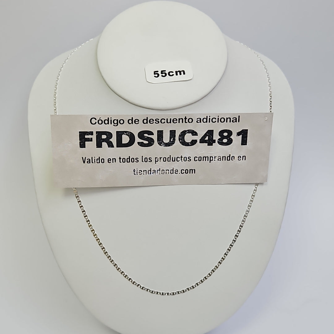 CADENA TEJIDO GUCHI PLATA .925 55 CM 3.6 GR (NUEVO)