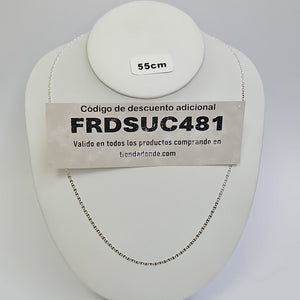 CADENA TEJIDO GUCHI PLATA .925 55 CM 3.6 GR (NUEVO)