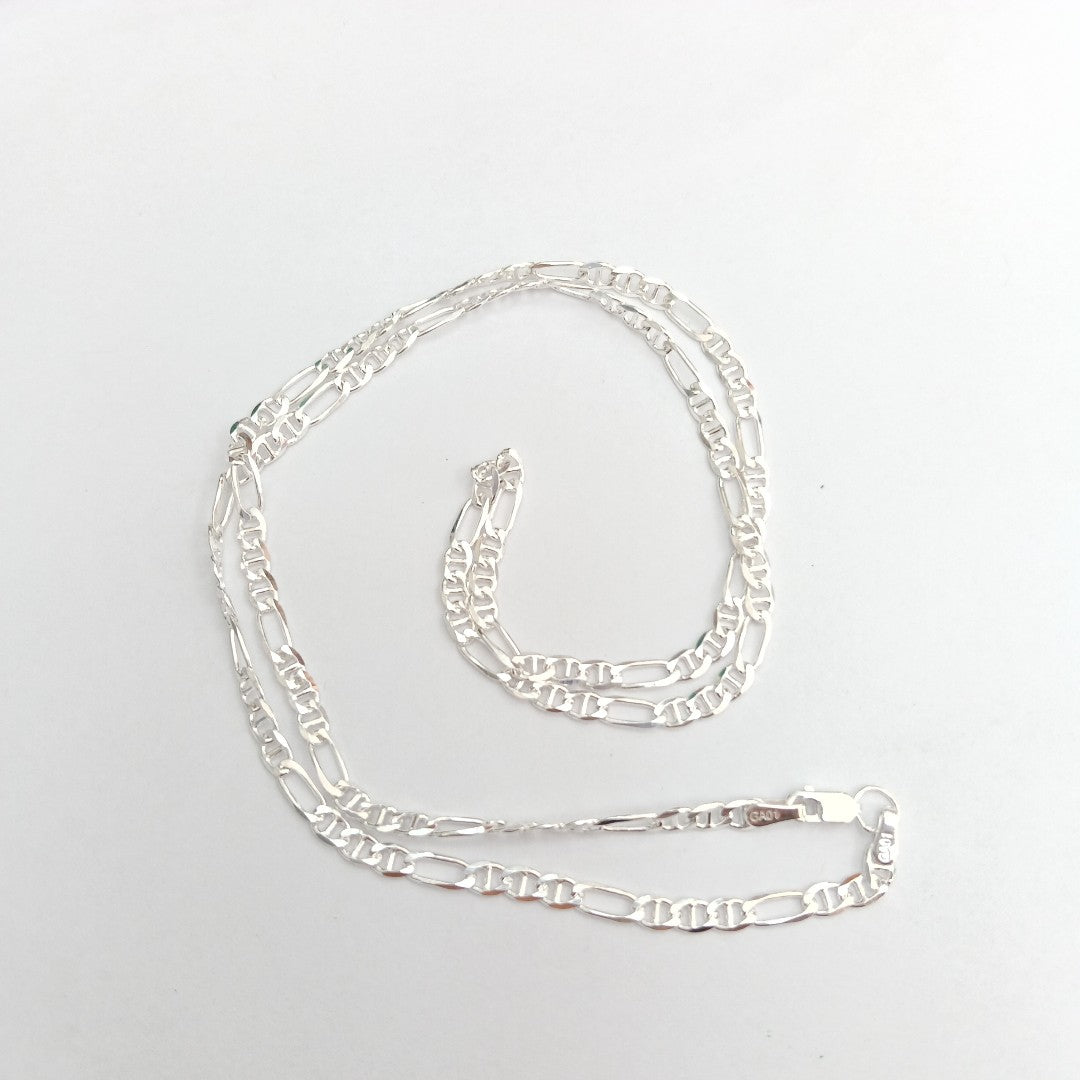 CADENA TEJIDO MARINERO PLATA .925 55 CM 8.1 GR (NUEVO)