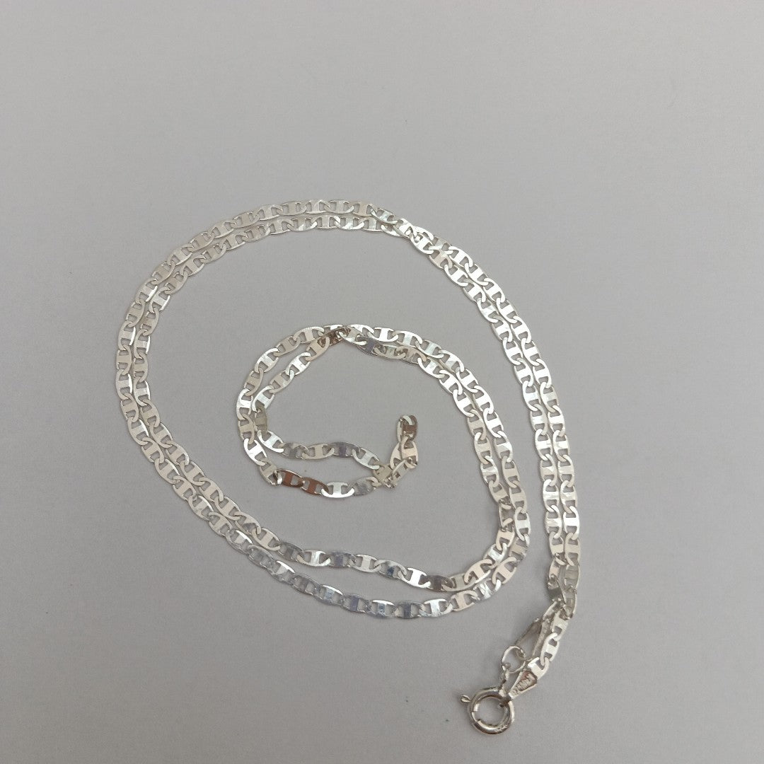 CADENA TEJIDO ESPEJO PLATA .925 55 CM 4.1 GR (NUEVO)