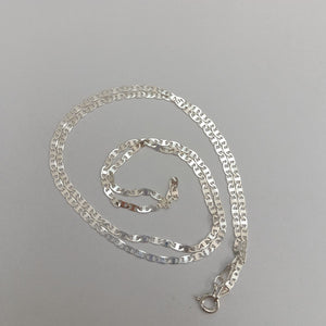 CADENA TEJIDO ESPEJO PLATA .925 55 CM 4.1 GR (NUEVO)