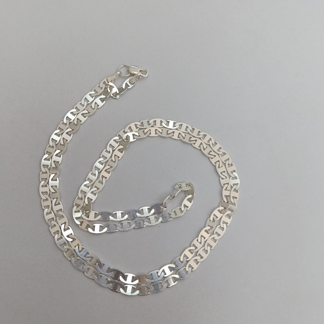 CADENA TEJIDO GUCHI PLATA .925 60 CM 9.6 GR (NUEVO)